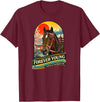 Legends Of Racing Ltd. Forever Young Horse, Horse Racing, Del Mar, Santa Anita T-Shirt - Burgundy