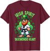 Buffalo Taekwondo Karate and Martial Arts Tees St Patricks Day Martial Arts Irish Spirit Taekwondo Heart T-Shirt - Burgundy