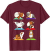 Funny Guinea Pig Shirts Guinea Pig Yoga - Fitness Exercise Animal Rodent Pet Lover T-Shirt - Burgundy