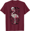 Flamingo Halloween Costume Mummy Spooky Flamingo Mummy T-Shirt - Burgundy