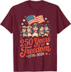 Hamsters 250 Years Revolutionary War Parade 1776 2026 July 4 T-Shirt - Burgundy
