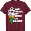 Swinger Upside Down Pineapple Apparel Will Trade My Wife For Candy Pineapple Halloween Swinger Men T-Shirt - Burgundy