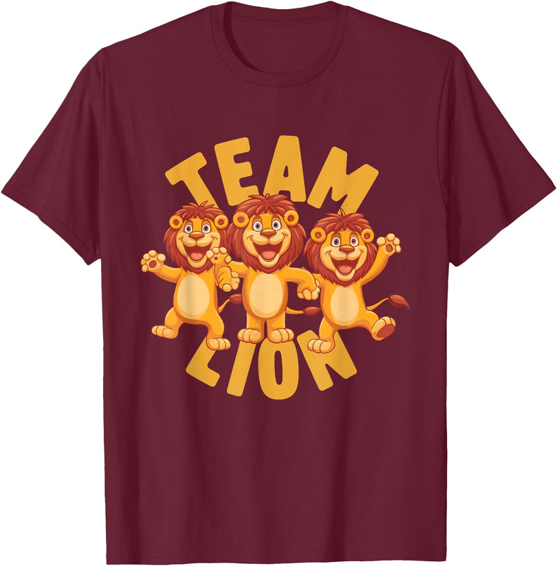 Lion Design for Lion Lovers Team Lion Stuff | Lion Costume | Products for Lion T-Shirt - Burgundy