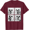Funny Animal Photography Clothing Co. Funny Polar Bears with Sunglasses Cool Ice Bears Humor Meme T-Shirt - Burgundy