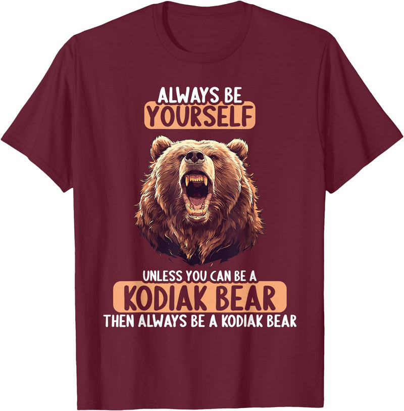 Kodiak Bears Kodiak Bear Lovers Shop Kodiak Bears Kodiak Bear T-Shirt - Burgundy