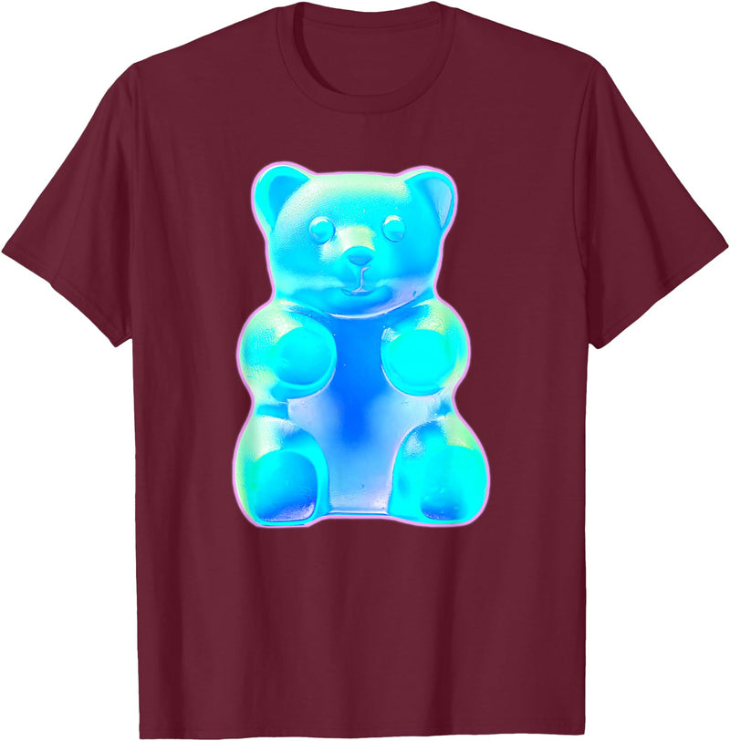 Urban Empyre Blue Gummy Bear T-Shirt - Burgundy