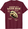Tardigrade Water Bear Co Anatomy Of A Water Bear Funny Tardigrade T-Shirt - Burgundy