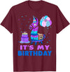 It's My Birthday for Llama Party T-Shirt - Burgundy