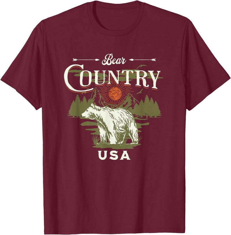 Bear Country USA Rapid City South Dakota T-Shirt - Burgundy