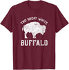 We Are Wildlife The Great White Buffalo T-Shirt Native American Inspired T-Shirt - Burgundy