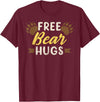 Bear Gay Pride by Content Design Studio Bear Community, Free Bear Hugs, Bear Flag, Gay Bear Pride T-Shirt - Burgundy