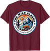 Hiking Glacier Bear and Alaska Frontier Apparel Glacier Mountain Landscape and Alaskan Bear Wildlife T-Shirt - Burgundy