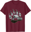 One Nature Designs Touching Ghost of the Spirit Bear Paw T Shirt T-Shirt - Burgundy