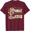 Silly Rabbit Easter Is for Jesus Kids Girls Women Boys Girls T-Shirt in Burgundy