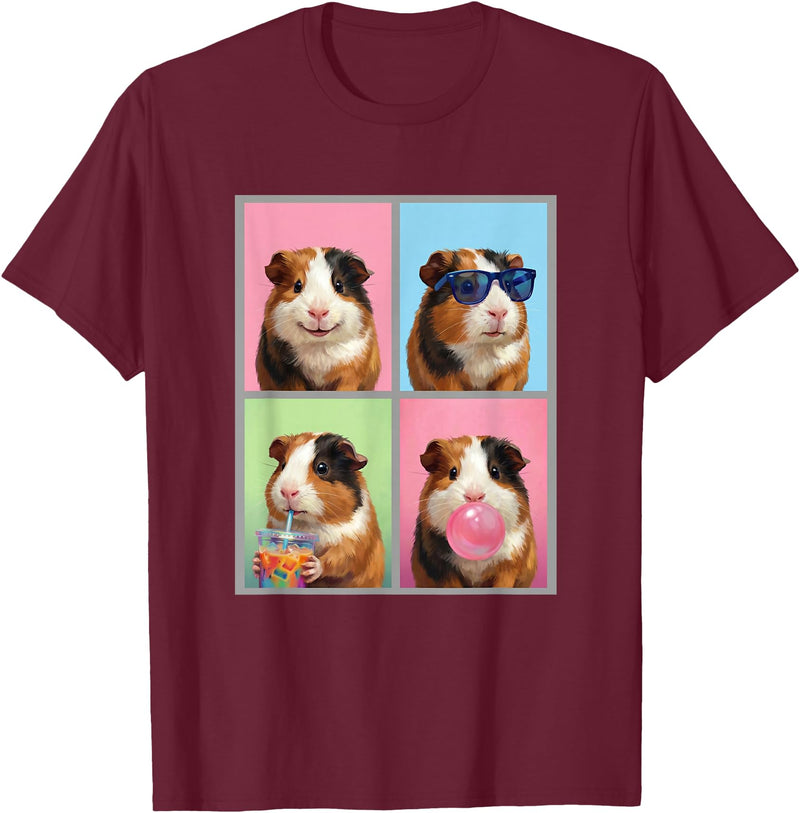 guinea pigs guinea pig Shop Guinea Pigs Funny Guinea Pig T-Shirt - Burgundy