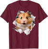 Cute Hamster Design for Men Women Kids Animal Hamster Lovers T-Shirt - Burgundy