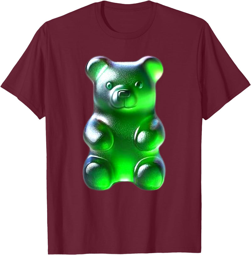 Urban Empyre Green Gummy Bear T-Shirt - Burgundy
