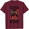 Messy Buns Raising Lions Patriotic Not Sheep Funny Messy Buns And Loaded Guns Raising Lions Womens Not Sheep T-Shirt - Burgundy