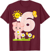 Cute Piglets Pig Barn Farm Birthday Party Supplies Pig 6th Birthday Girl 6 Year Old Birthday Cute Piglet Bday T-Shirt - Burgundy