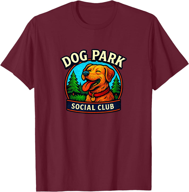 Dog Park Social Club T-Shirt - Burgundy