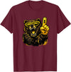 Cool Hockey Lion Game Day Sports Gift Funny Hockey Bear Game Day Vintage Shirt for Fans T-Shirt - Burgundy