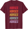 horses Apparel Horses T-Shirt - Burgundy
