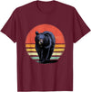 Wowsome! Retro Vintage Black Bear T-Shirt - Burgundy