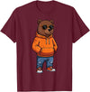 Bear Shirts For Men Women Kids Gifts Cool Bear Sunglasses Men Women Kids Boys Girls Youth Teen T-Shirt - Burgundy