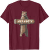 Cartba Aunt Co. Bear-y Awesome Aunt Funny Saying Cute Auntie T-Shirt - Burgundy