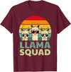 Funny Llama Gift Llama Lover Accessories & Stuff Funny Llama Design for Men Women Llama Alpaca Farm Animal T-Shirt - Burgundy