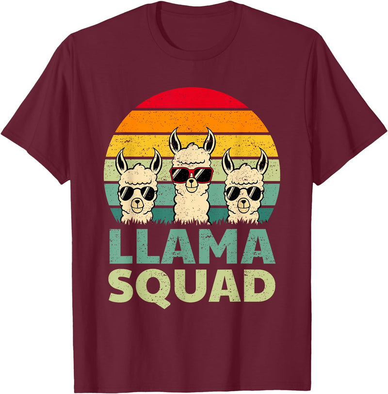 Funny Llama Gift Llama Lover Accessories & Stuff Funny Llama Design for Men Women Llama Alpaca Farm Animal T-Shirt - Burgundy