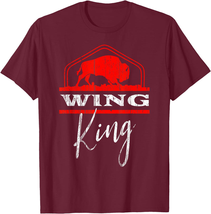 Nickel City Tailgate Gear Buffalo Wing King Legend T-Shirt - Burgundy