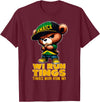 Jamaican Gifts for proud Jamaican Men, Women, Kids WI RUN TINGS Teddy Bear Jamaica Flag Shirt Jamaican Clothing T-Shirt - Burgundy