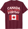 Cold North Canada Flag Apparel Co. Canada Looks Better Everyday Design Funny Canadian Flag T-Shirt - Burgundy