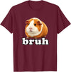 Guinea Pig Rodent Kids Animal Lover Farm Pets Cute Guinea Pig Bruh Cute Rodent Kids Animal Lover Funny T-Shirt - Burgundy