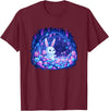 Enchanting Bunny in Candy Cave Fantasy World T-Shirt in Burgundy