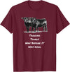 Cow Angus Tagging Things Way Before It Was Cool Black Angus T-Shirt - Burgundy