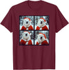 Polar Bears Lover Xmas Photo Booth Men Women Kids Polar Bear Wearing Santa Outfit Winter Christmas T-Shirt - Burgundy