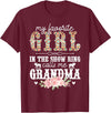 Proud Pig Show Grandma For Mother's Day Proud Pig Show Grandma Pig Show Grandmother T-Shirt - Burgundy
