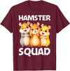 Cute Hamster Design for Men Women Kids Dwarf Hamster Lovers T-Shirt - Burgundy