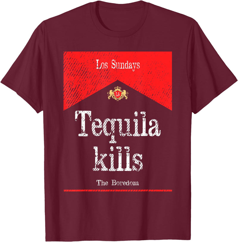 Kills The Boredom T-Shirt - Burgundy
