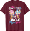 Bear Balloons Boy Or Girl Baby Gender Reveal Tee Bears Pink Or Blue Uncle Loves You Gender Reveal T-Shirt - Burgundy