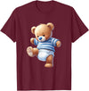 Baby Boy Teddy Bear Baby Shower Gender Reveal T-Shirt - Burgundy