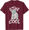 Funny Polar Bear Shirts Stay Cool - Polar Bear Cub Wildlife Zoo Animal Lover T-Shirt - Burgundy