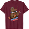 Russian Language Bear Clothing Funny Traditional Russian Bear Russian Soul T-Shirt - Burgundy