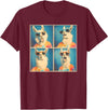 Tie-Dye Animal Groovy Llama Lover Men Women Kids Colorful Hippie Llama Wearing Tie Dye Llama Lovers T-Shirt - Burgundy