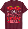 Strawberry 1St Birthday Girl Party GG Of The Berry First Birthday Girl Strawberry Lover T-Shirt - Burgundy