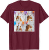 Animal Photobooth Love Guinea Pigs Men Women Kids Funny Guinea Pig Face Pet Cavy Mom Guinea Pig Birthday T-Shirt - Burgundy