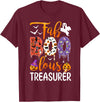 Fab Boo Lous Halloween Costume Fab Boo Lous Treasurer Boo Ghost Pumpkin Halloween T-Shirt - Burgundy