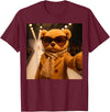 Fashion Show Party Girls Teddy Bear Graphic Design Teddy Bear Fashion Runway Selfie Catwalk Stylish Girls Women T-Shirt - Burgundy